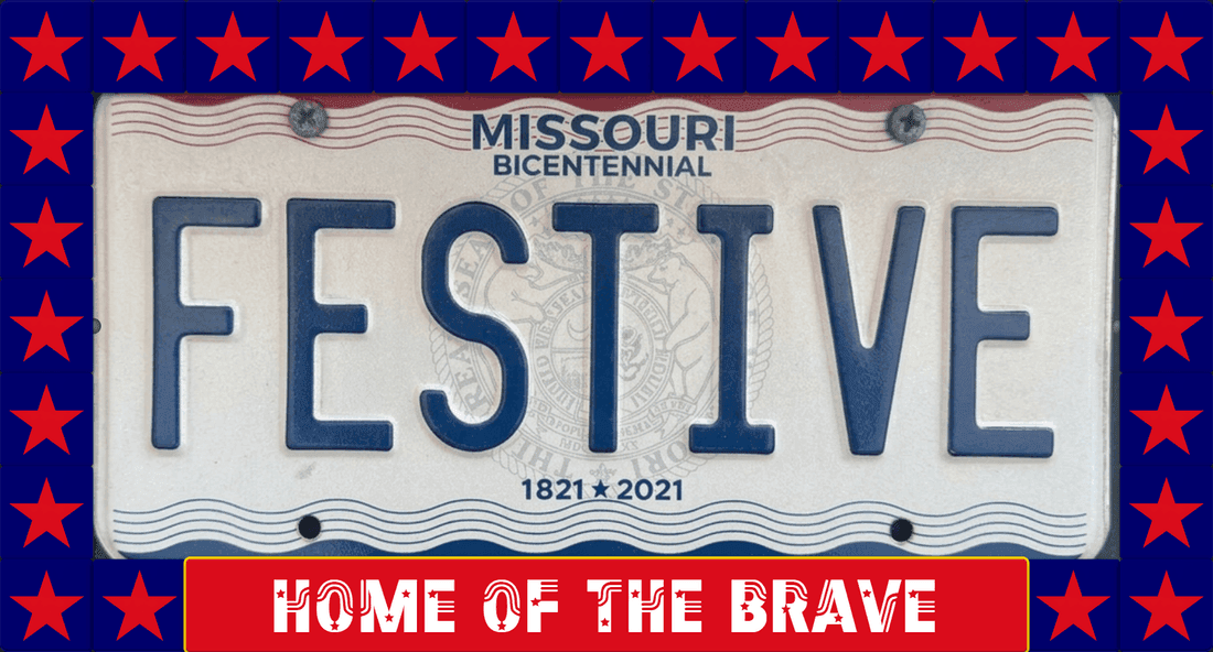 Freedom Frame Set with a bold red and white star border and a HOME OF THE BRAVE bottom bar